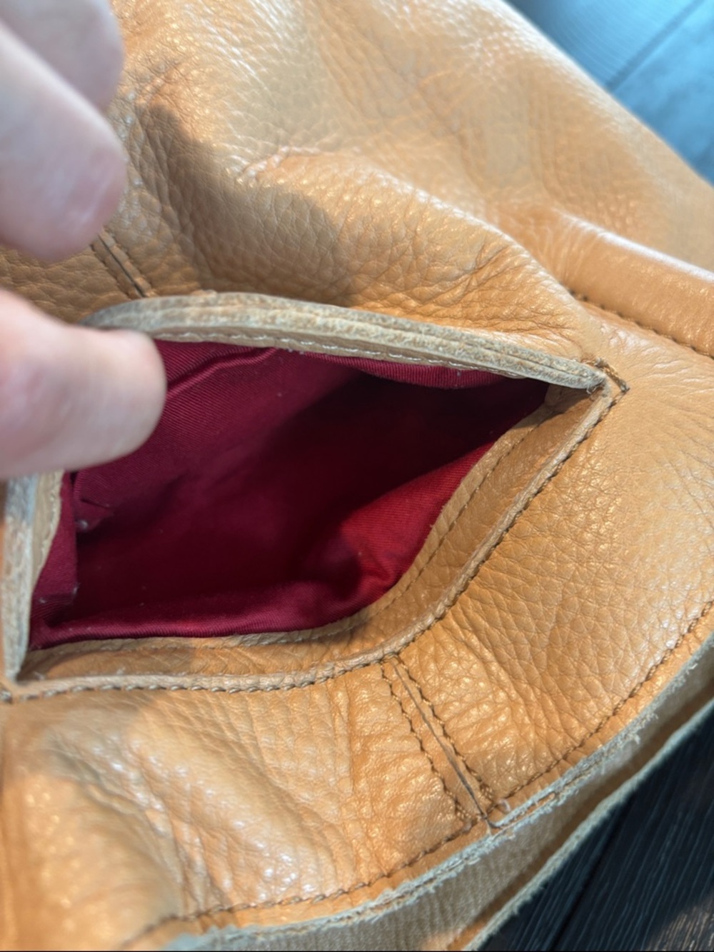 Hammitt Pebbled Leather Tote in Tan with Gold Studs - Picture 9 of 16